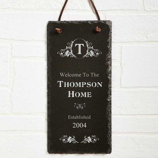 Date Established Personalized Family Name Wall Plaque - 7104