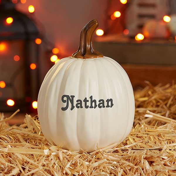 Personalized Decorative Halloween Pumpkins - 7144