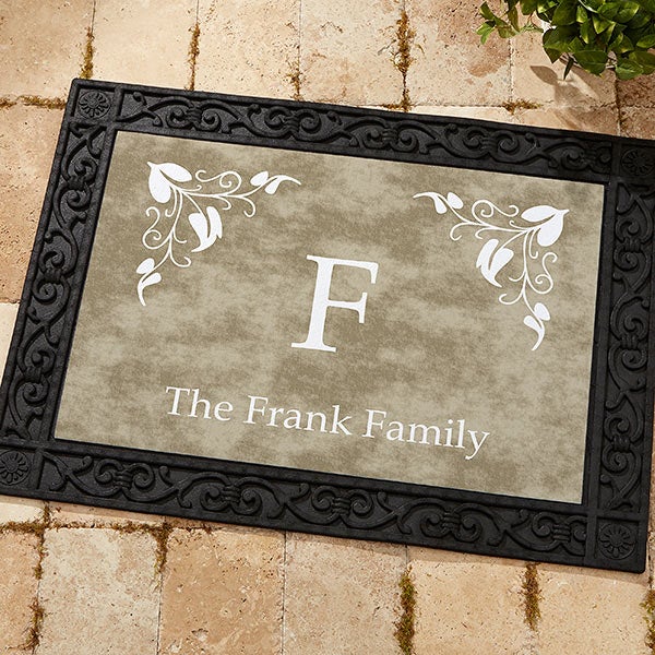 Personalized Family Doormats Elegant Monogram