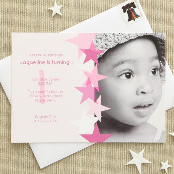 birthday star personalized birthday invitations