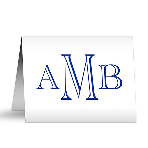 Custom Monogram Personalized Note Cards - 7231