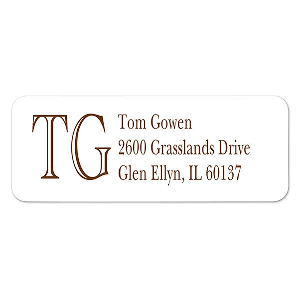 Custom Monogram Personalized Address Labels