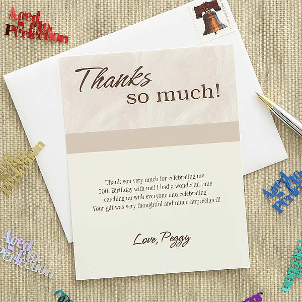 Custom Printed Thank You Cards - Then and Now - 7253