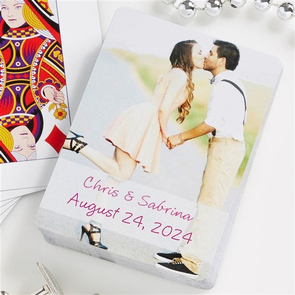 Personalized Wedding Favor Photo Playing Cards - 7331