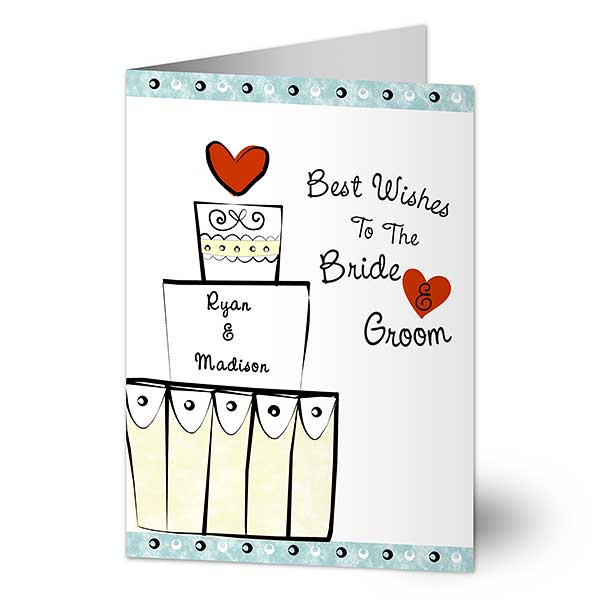 Best Wishes Personalized Wedding Cards - 7485