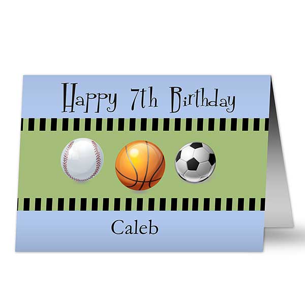 Personalized Birthday Cards - Sports Greeting Card - 7490