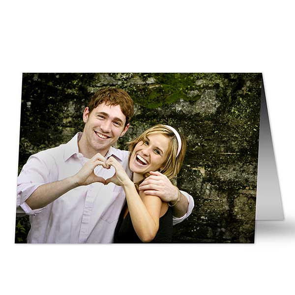 Romantic Photo Personalized Greeting Cards - 7499