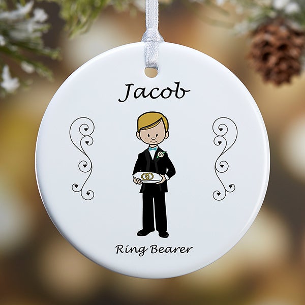 personalized wedding party ornaments