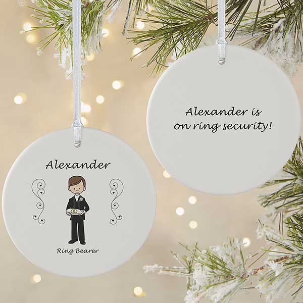 Personalized Wedding Party Ornaments - 7528