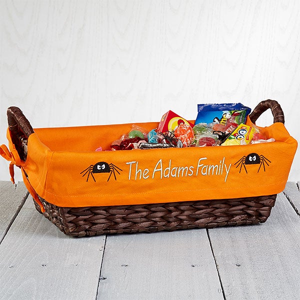 Personalized Halloween Wicker Candy Basket - 7548