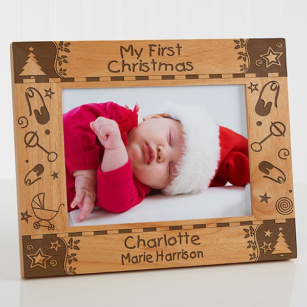 My First Christmas Personalized Baby Picture Frame - 7625