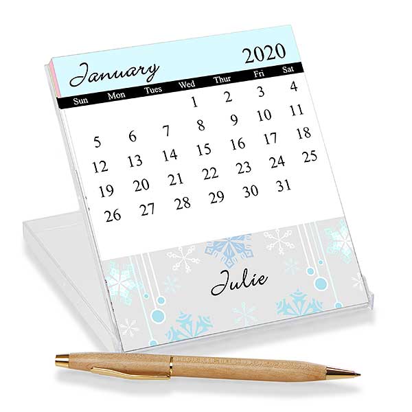 Personalized Desk Calendar Changing Seasons