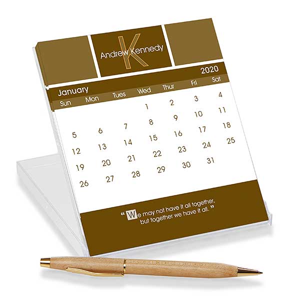 Personalized Desk Calendars Inspirational Quote