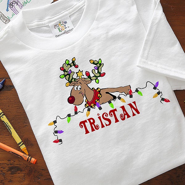 Personalized Reindeer Christmas Clothes & Apparel - 7656