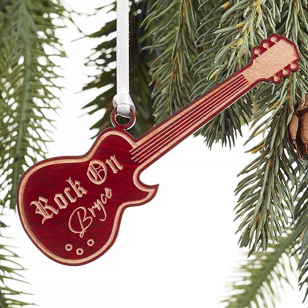 Wooden Guitar Ornament