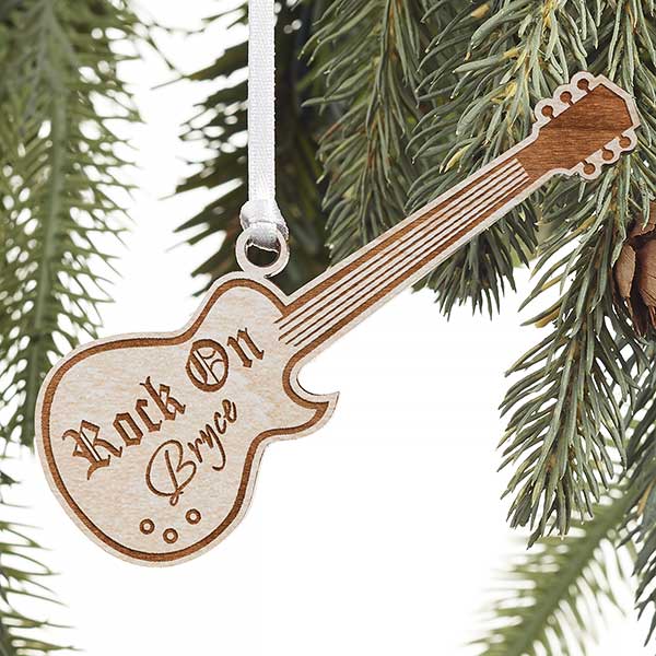 Personalized Guitar Christmas Ornaments - 7753