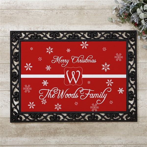 Personalized Holiday Doormat - Winter Wonderland - 7808