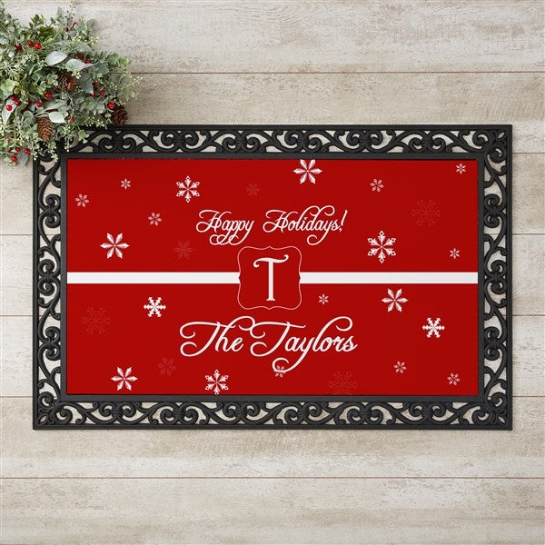 Personalized Holiday Doormat - Winter Wonderland - 7808