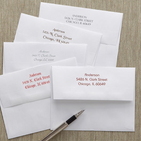 Custom Printed Greeting Card Envelopes - A2 - 7913