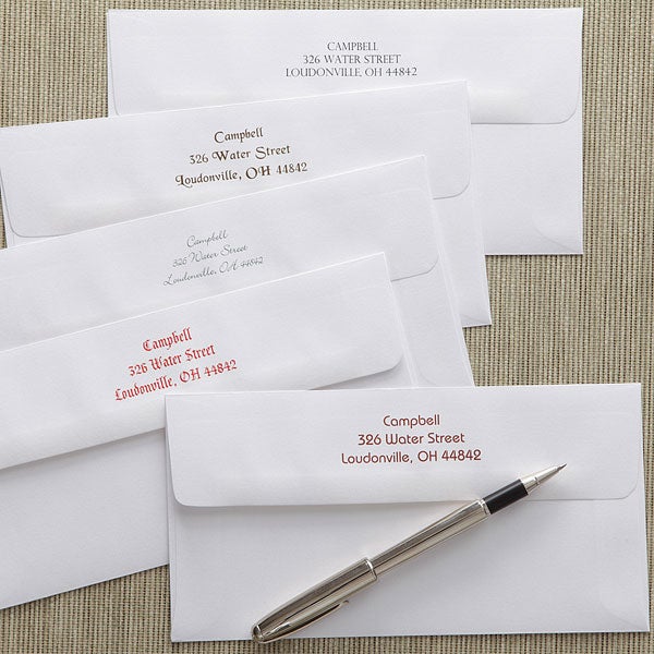 Printed Postcard Envelopes with Return Address - 7914