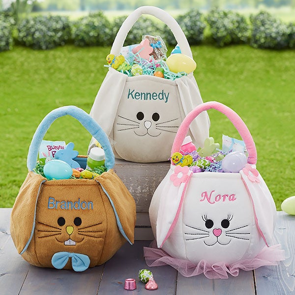 Personalized Easter Baskets Plush Easter Bunny