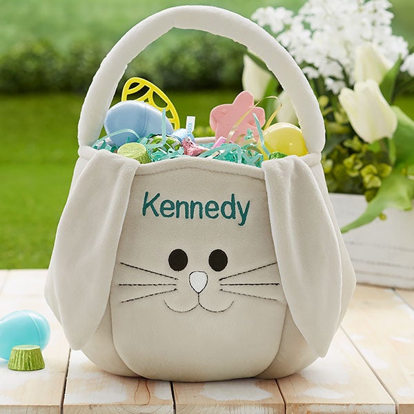 Personalized Easter Baskets - Plush Easter Bunny  - 7974