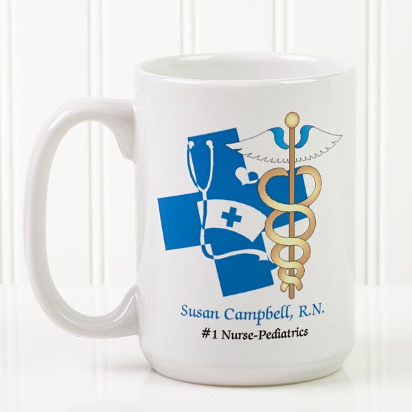 Large Personalized Coffee Mugs for Medical Careers Doctor & Nurse Gifts