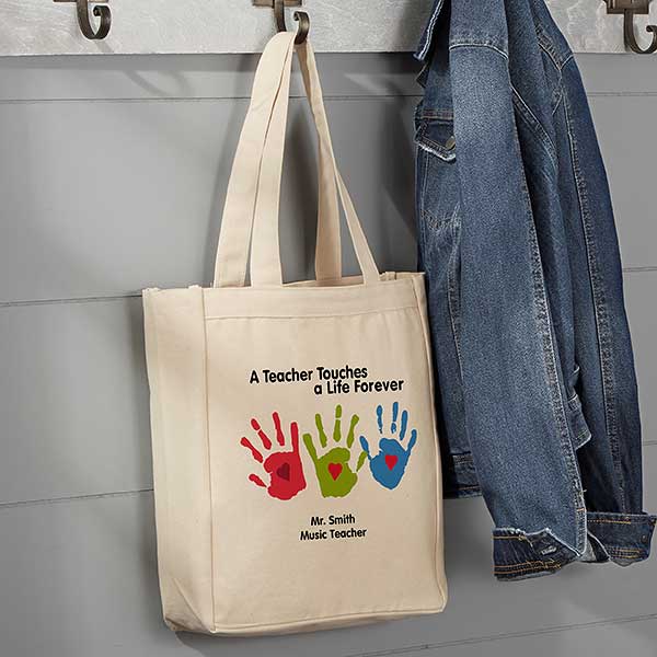 Personalized Teacher Tote Bags 