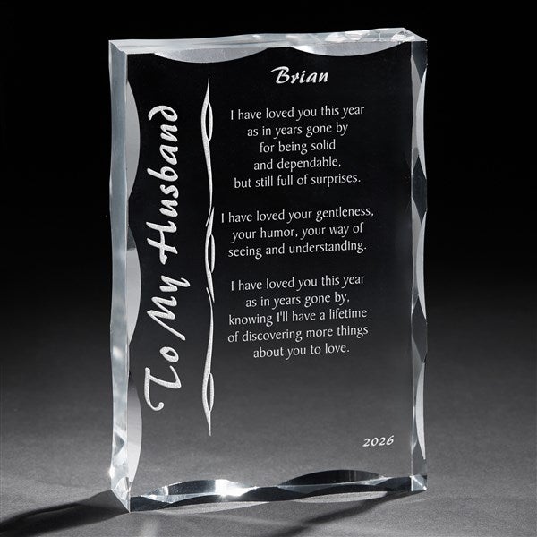 Personalized Gifts Sculpture with Romantic Love Poem - 8095
