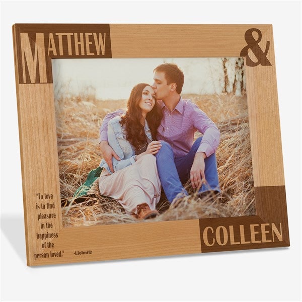 Personalized Wood Picture Frames - Romantic Couple - 8098