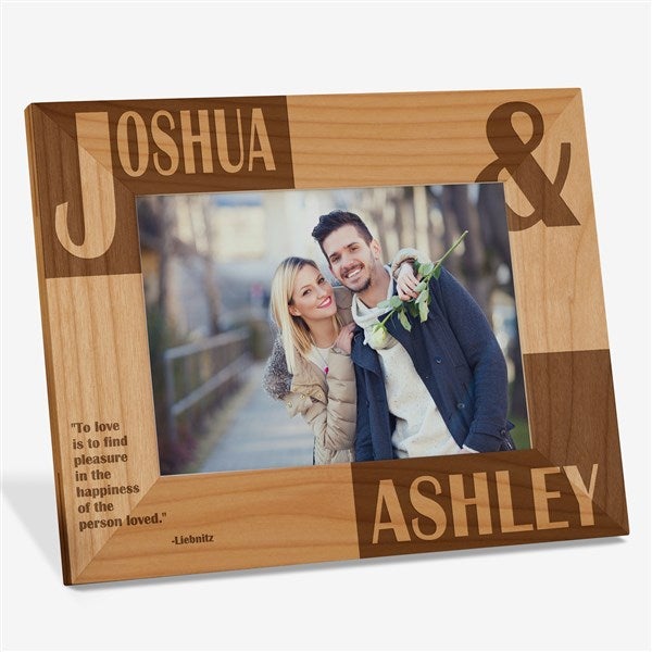 Personalized Wood Picture Frames - Romantic Couple - 8098