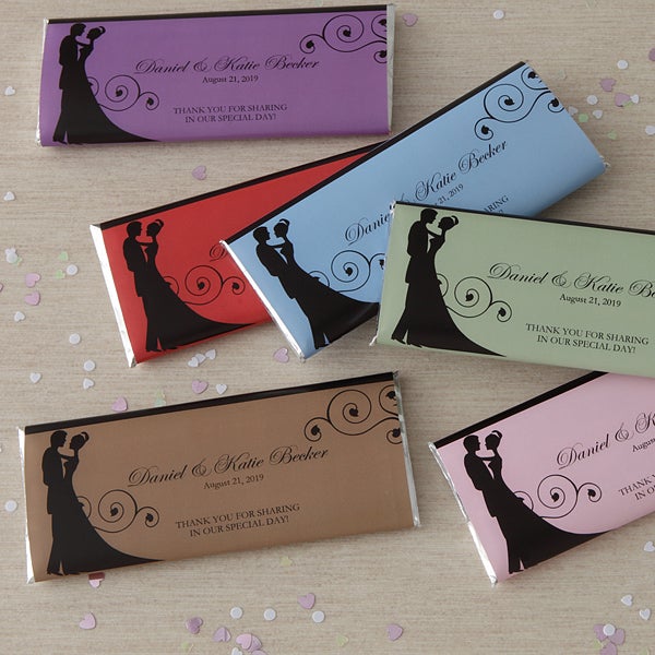 Wedding Favor Personalized Candy Bar Wrers Silhouette Wedding Favor Personalized Candy Bar Wrers Silhouette 8116