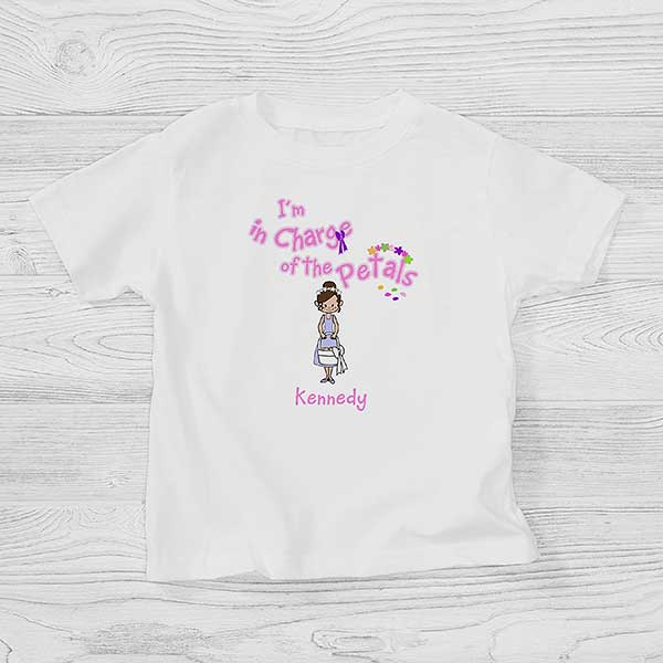 personalised flower girl t shirt