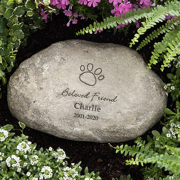 balcón Estado Separar Personalized Pet Memorial Stones - In Loving Memory