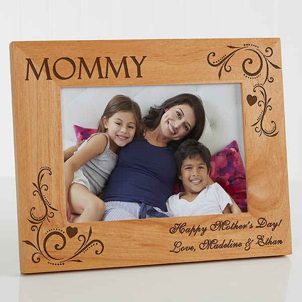 Birthday gift Natural Wooden Photo Frame Best Mum New Gift 5x7 We Love Our Mummy