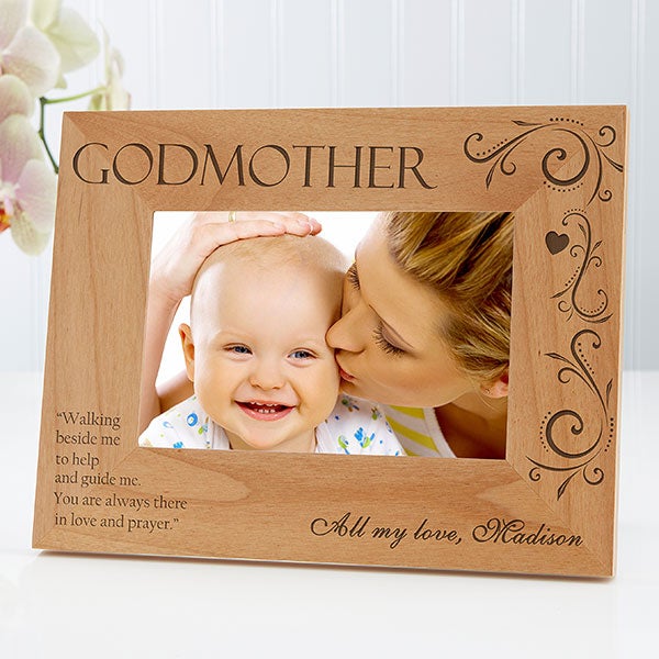 Personalized Godparent Picture Frames - Godfather, Godmother - 8299