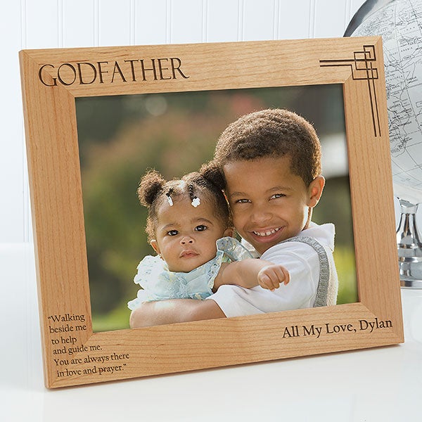 Personalised Photo Frame /& Plaque New Baby Keepsake Godparents