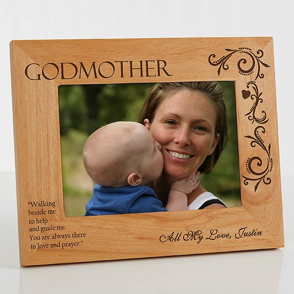 Personalized Godparent Picture Frames - Godfather, Godmother - 8299