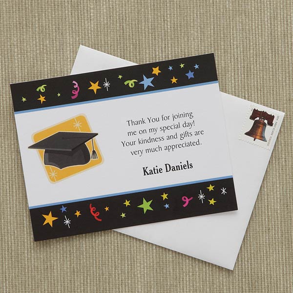 Personalized Graduation Thank You Notes - Let's Celebrate