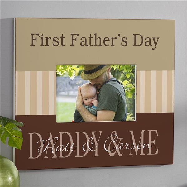 First Father's Day Personalized 5x7 Wall Frame Horizontal