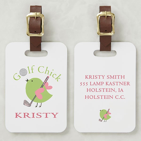 Personalized Golf Bag Tag for Women - Golf Chick - 8438
