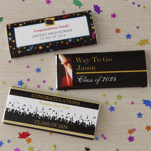Personalized Graduation Party Candy Bar Wrappers - Way To Go Grad - 8481
