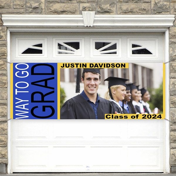 Personalized Graduation Party Photo Banner - With Great Pride - 8497