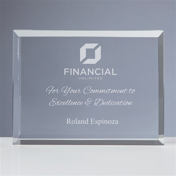 Custom Award Plaque With Personalized Business Logo - 8540