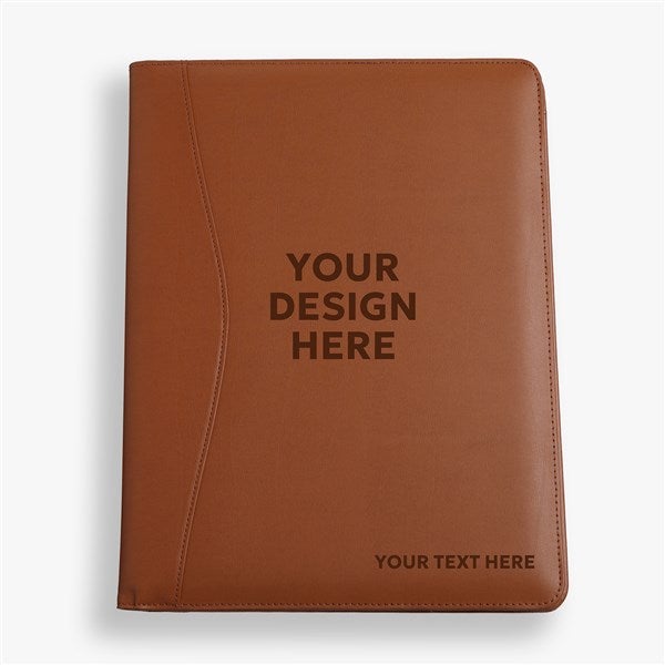 Business Logo Personalized Leather Portfolio - 8551
