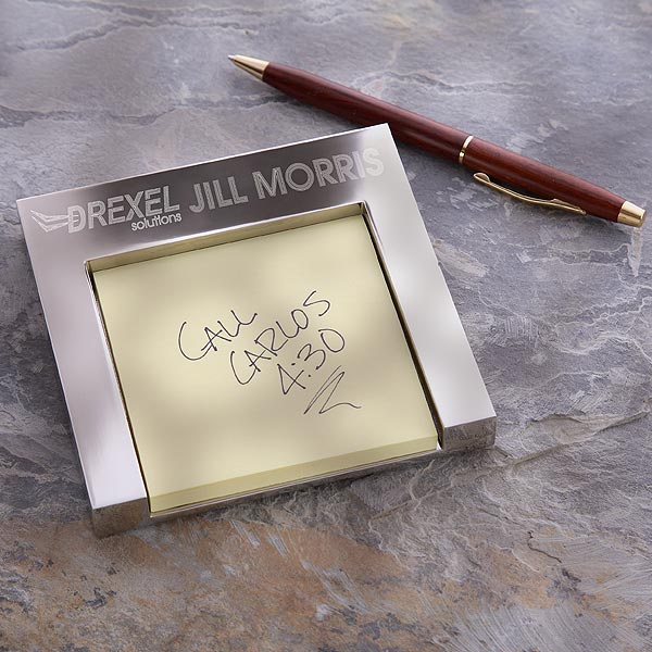 Personalized Corporate Engraved Logo Note Holder - 8562