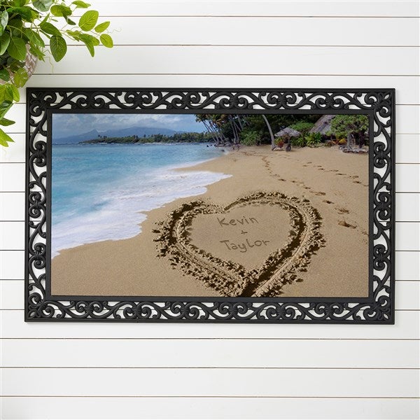 Personalized Door Mats - Sandy Beach Tropical Island Doormat - 8608