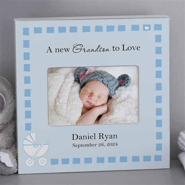New Grandbaby Personalized 4x6 Box Frame Horizontal