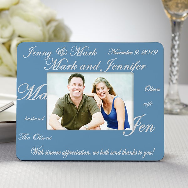 Personalized Wedding Favor Picture Frame Mr & Mrs