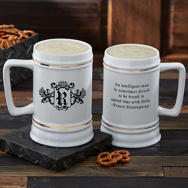 Personalized Ceramic Beer Stein - Choose Famous Quotes - 8894